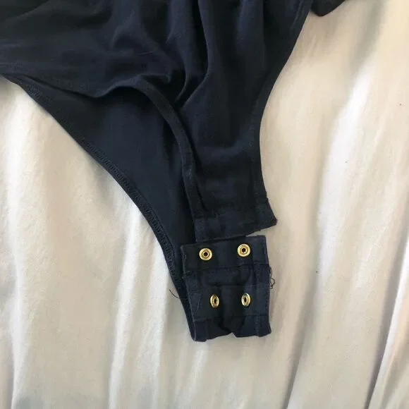 J.Crew navy blue off the shoulder bodysuit - Picture 5 of 6